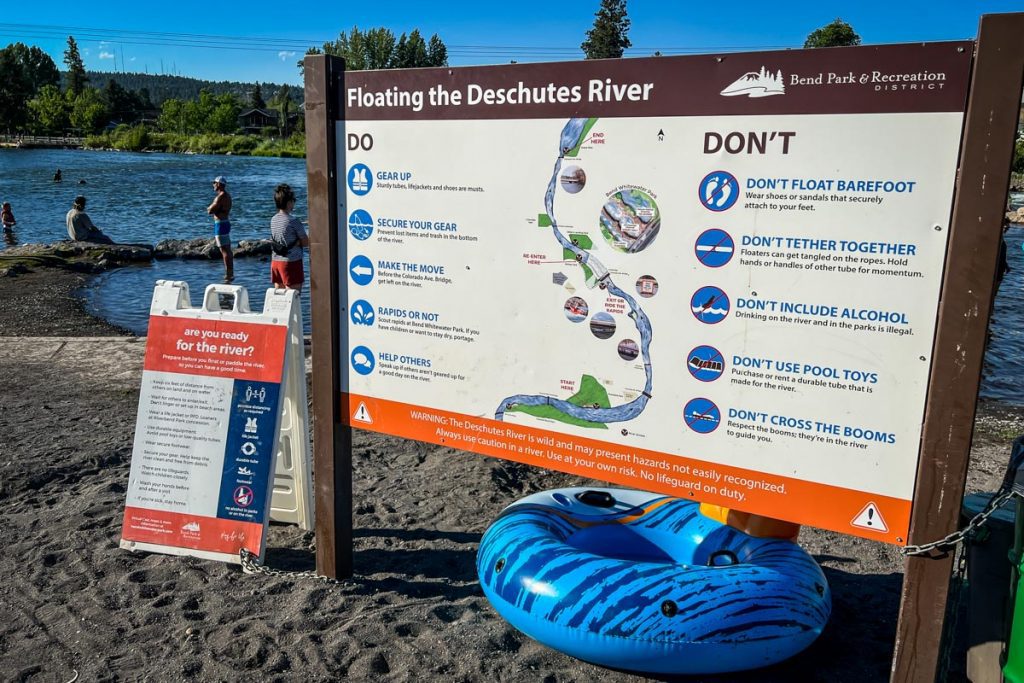 Rules for floating the Deschutes River Bend Oregon
