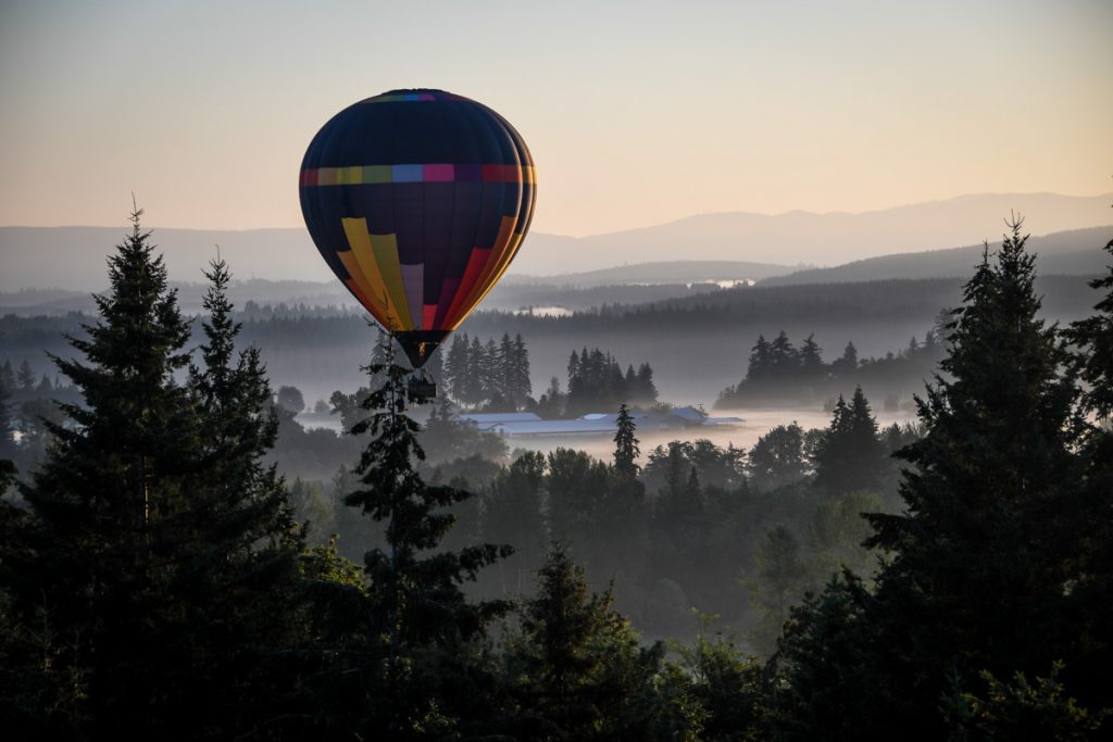 Seattle hot air balloon flight