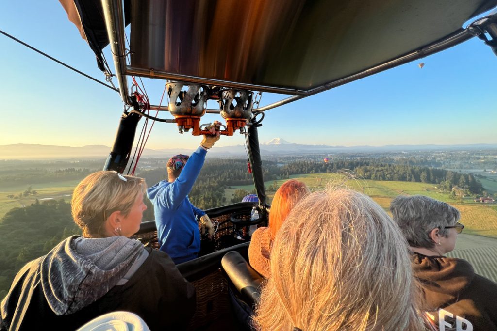 Seattle hot air balloon flight