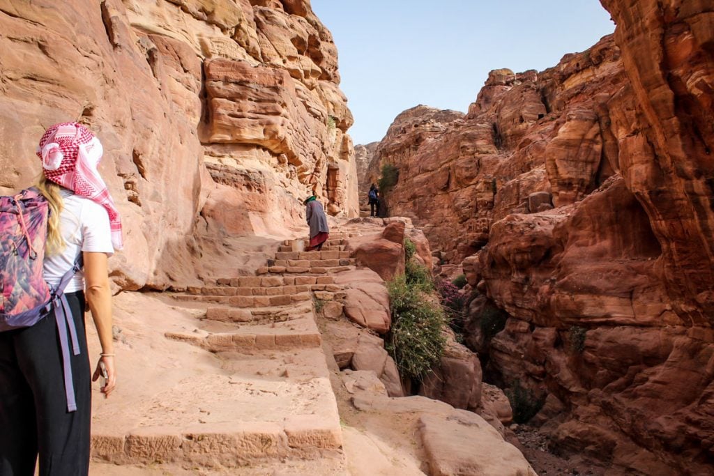 Climb to the Monastery Petra Jordan