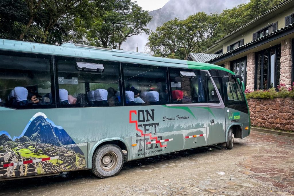 Shuttle bus to Machu Picchu from Aguas Calientes Peru