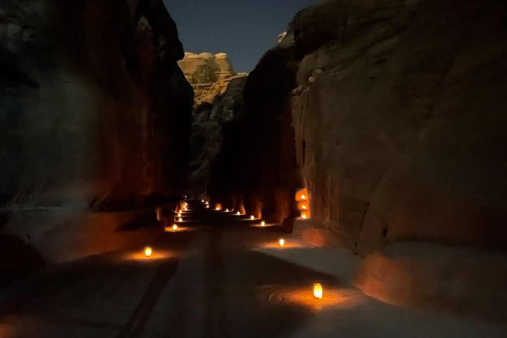 Siq Trail to Petra by Night Jordan