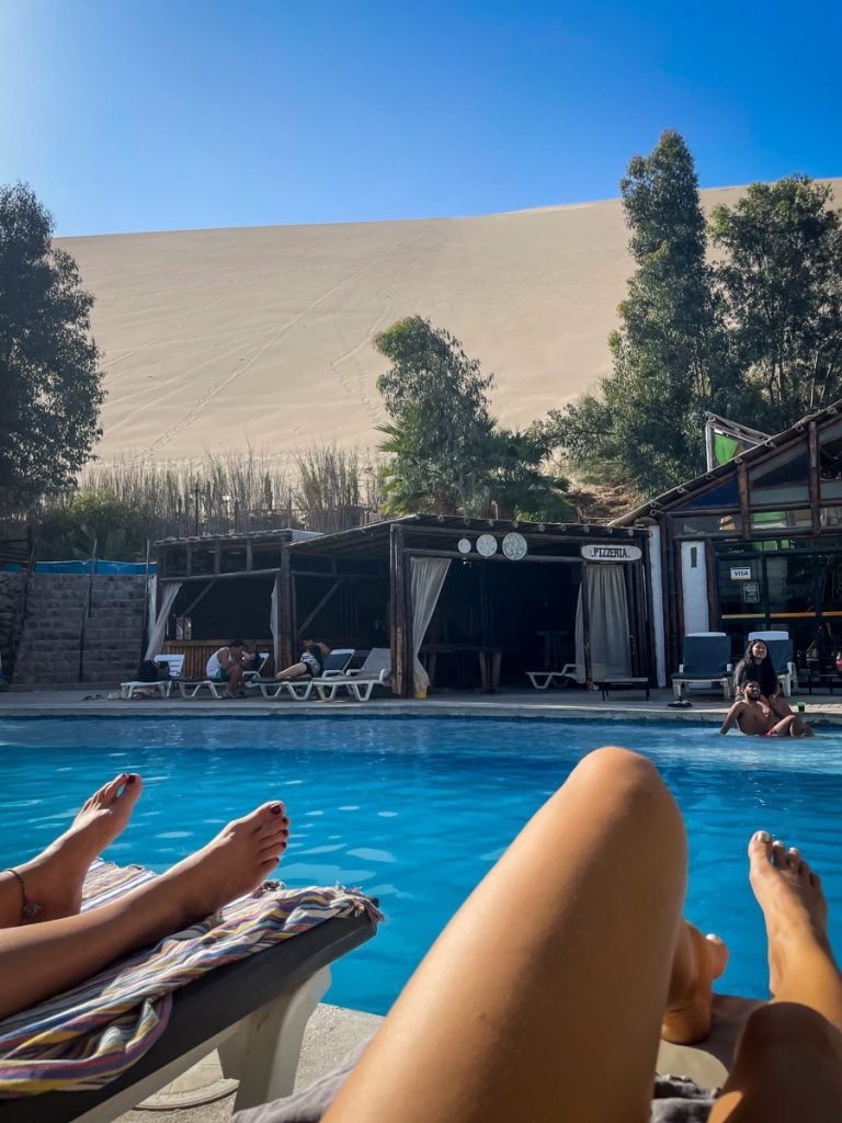 pool in Huacachina Peru