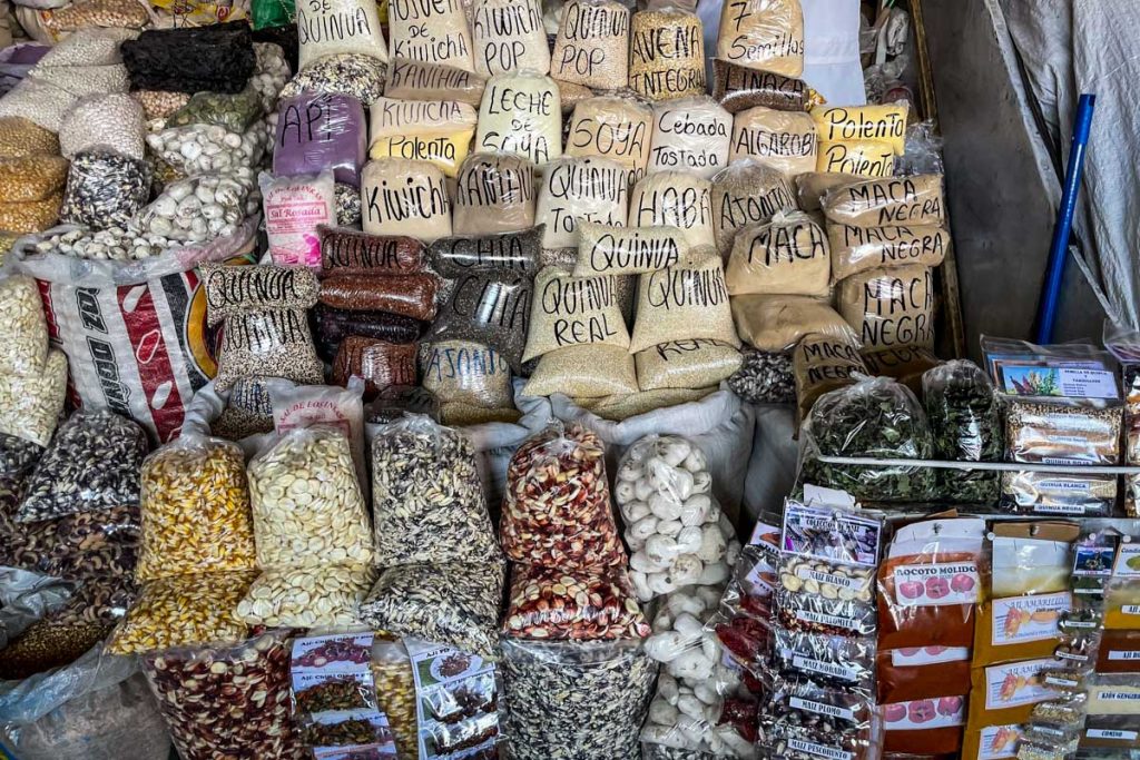 Peruvian food at the market