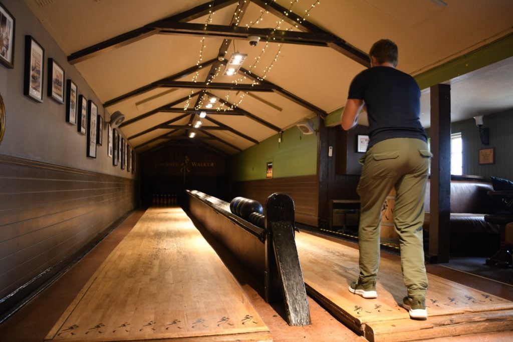 Playing Skittles at Sheeps Heid Inn