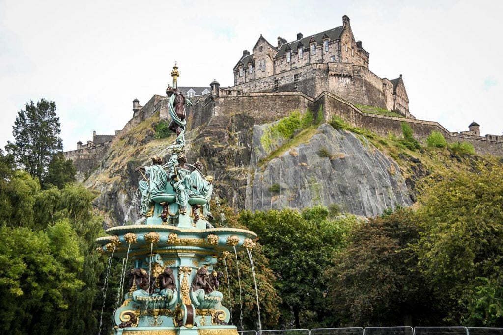 Princes Street Gardens Edinburgh Castle Scotland