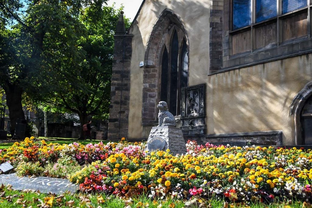 Bobby the Dog statue Greyriards Kirk Edinburgh Scotland