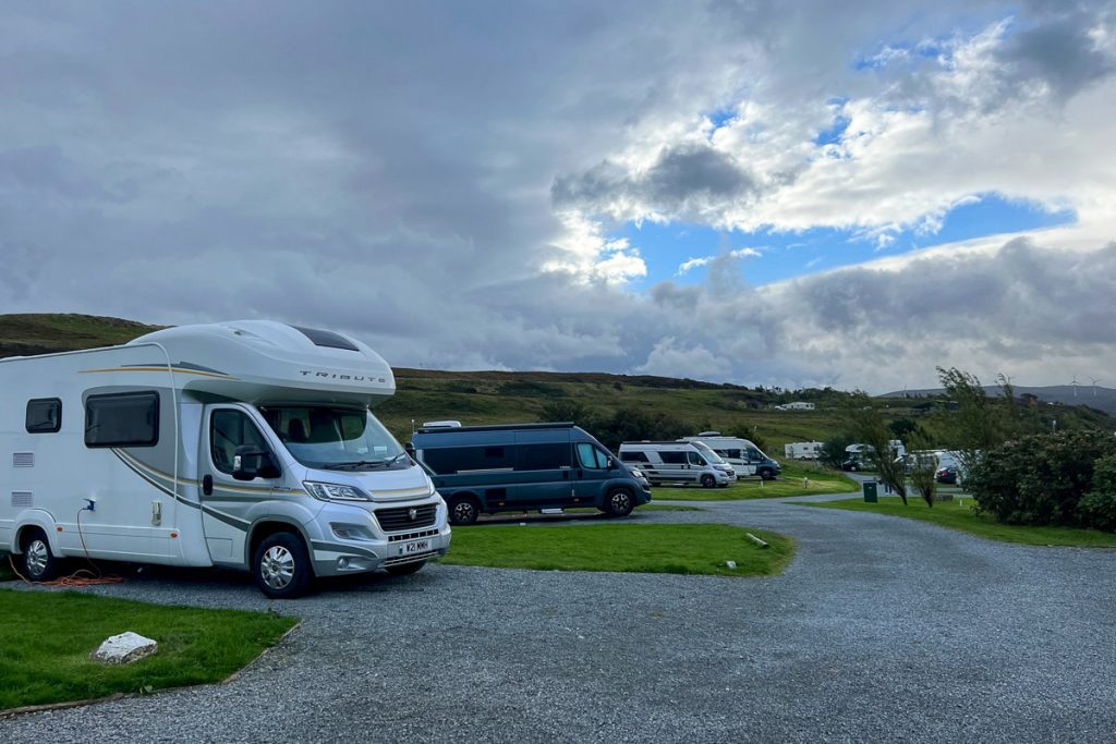 Scotland camping parking spot