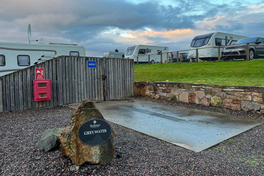 Scotland camping greywater dump station