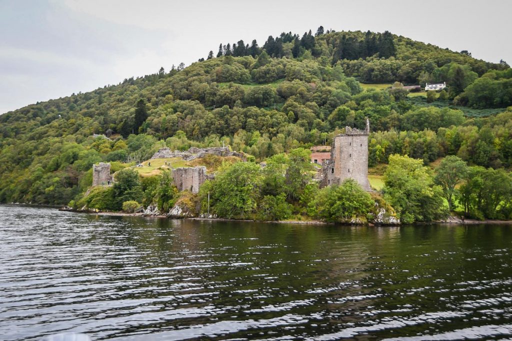 Urquhart Castle from Loch Ness Scotland