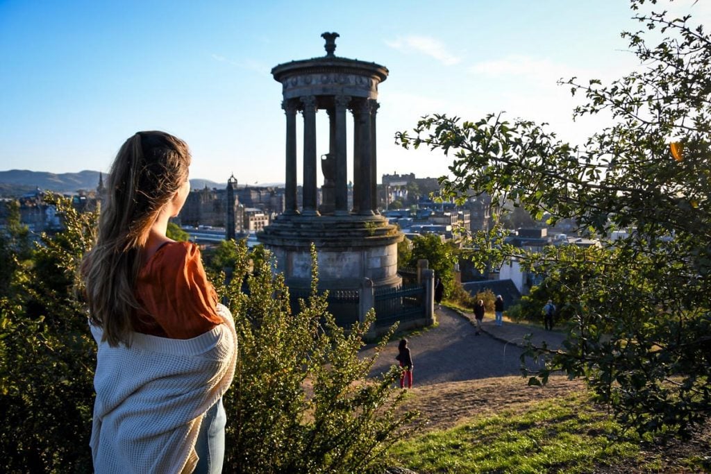 sunset at Calton Hill Edinburgh Scotland 2