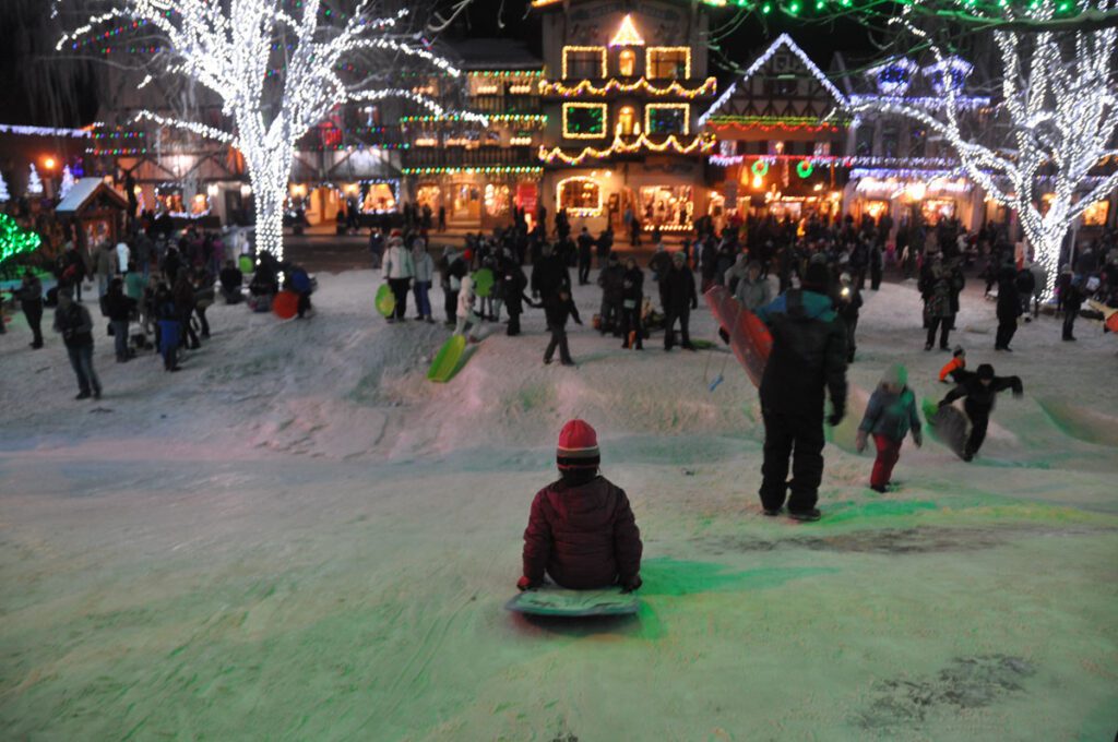 slidding in Leavenworth Washington