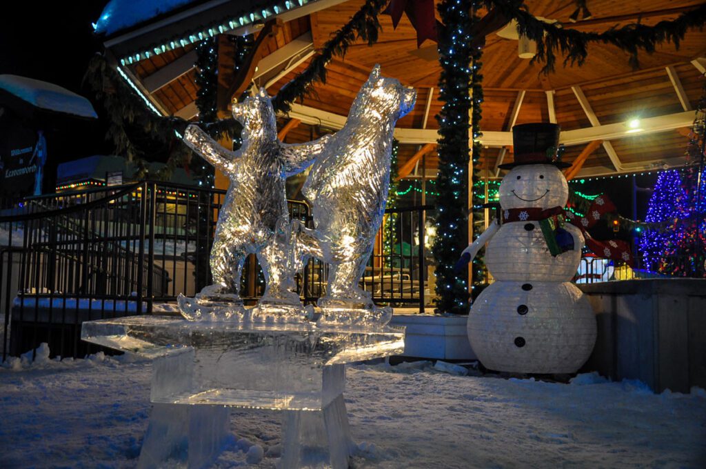 ice sculptures in Leavenworth Washington