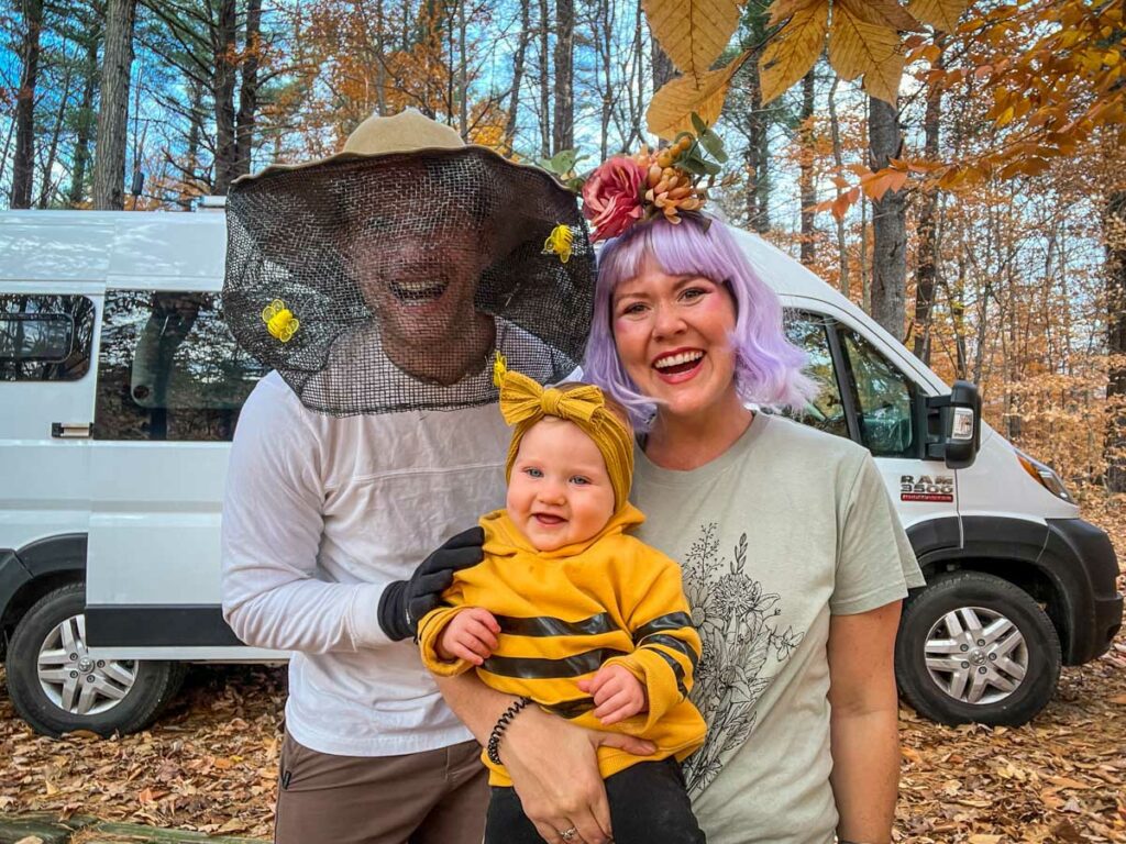 Halloween Costumes Bumble Bee Keeper and Flower