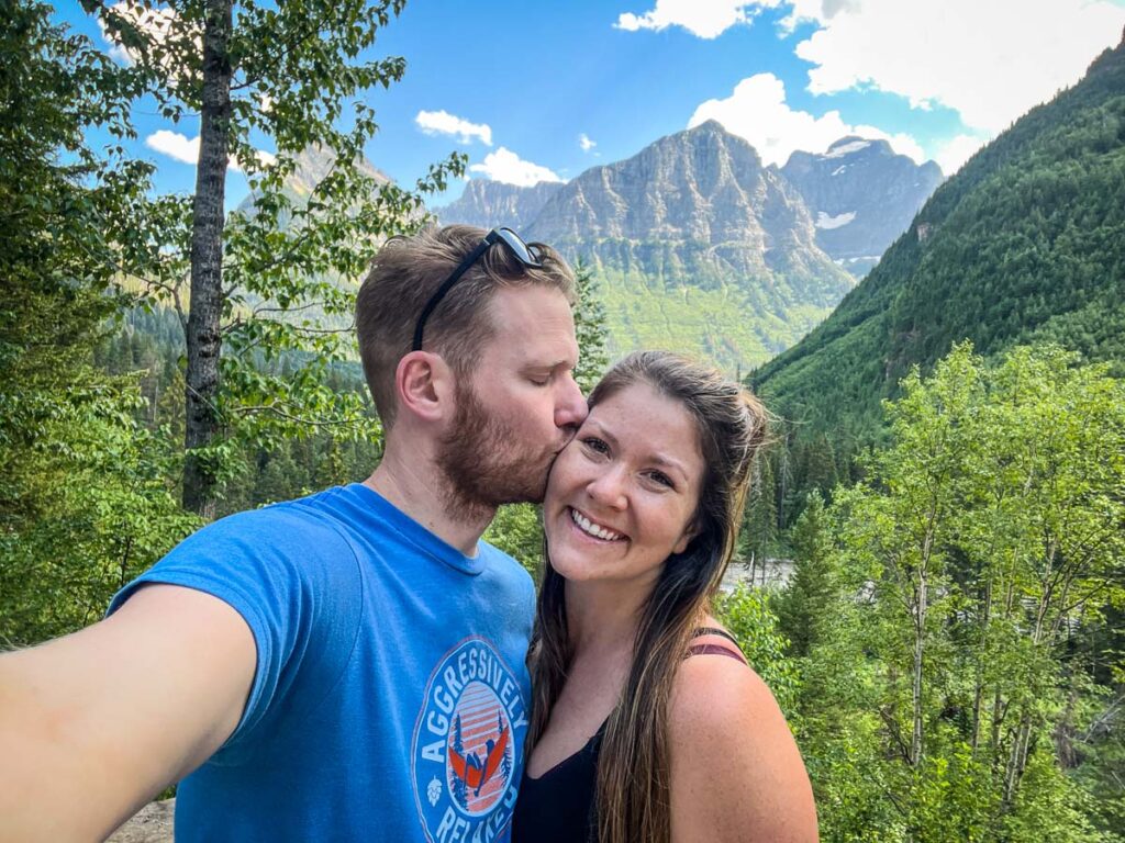 Glacier National Park kiss