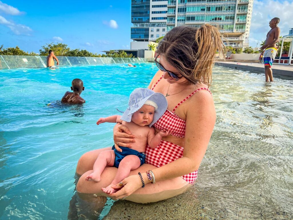 Hotel Pool Cancun Mexico baby