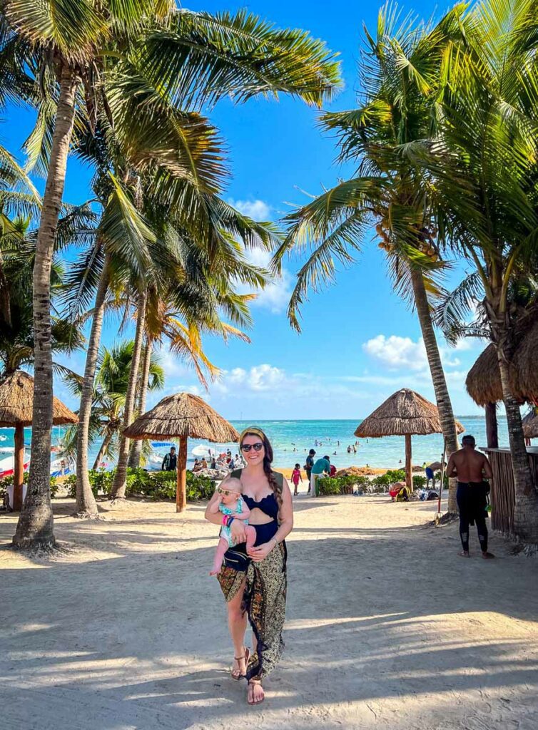 Akumal Mexico Baby and Mom