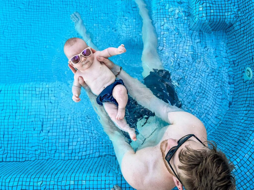 Cancun Mexico Hotel Pool with baby