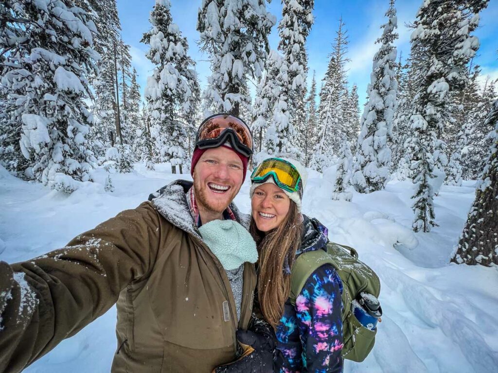 Snowshoeing with a baby in Oregon