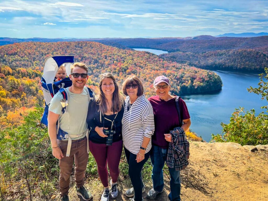 Nichols Ledge Viewpoint Vermont with family