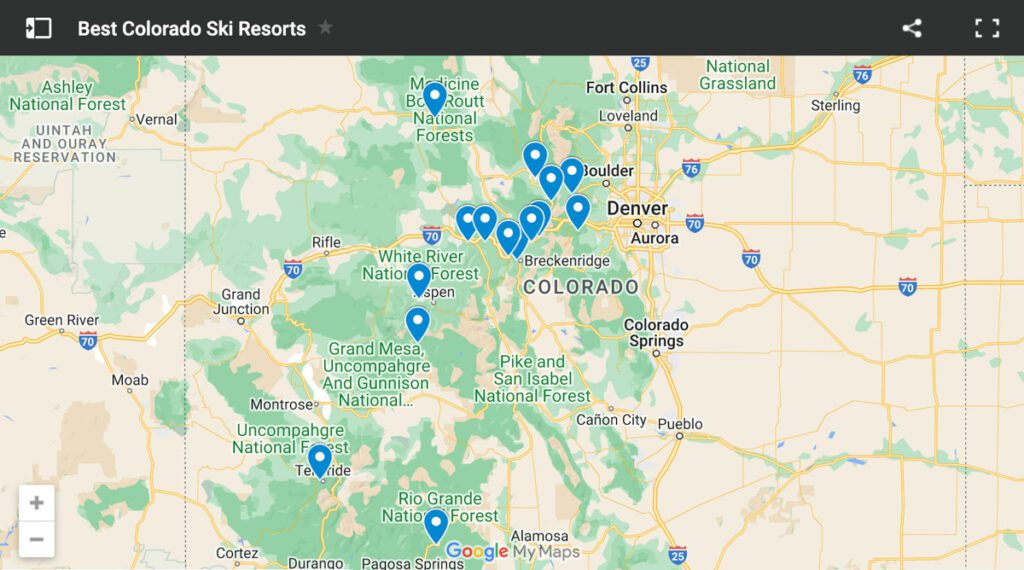 map of Colorado ski resorts