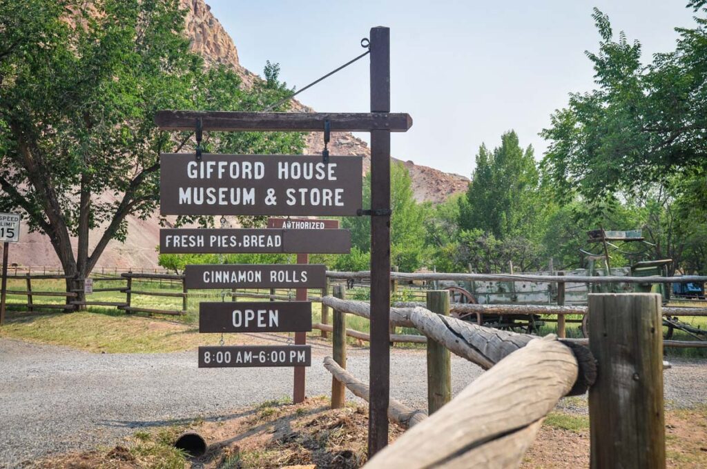 Gifford House at Capitol Reef National Park