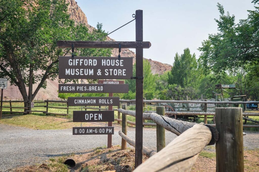 Gifford House at Capitol Reef National Park