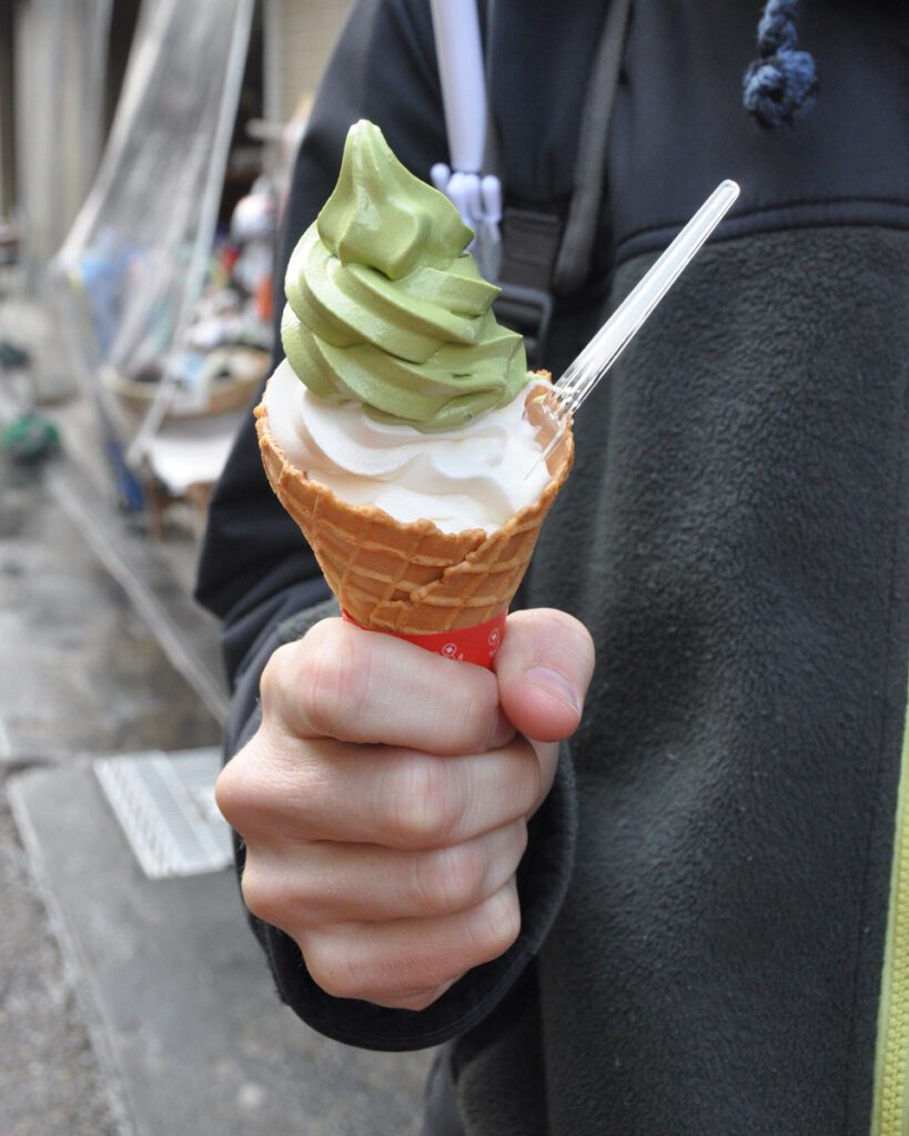 green tea ice cream Kyoto Japan