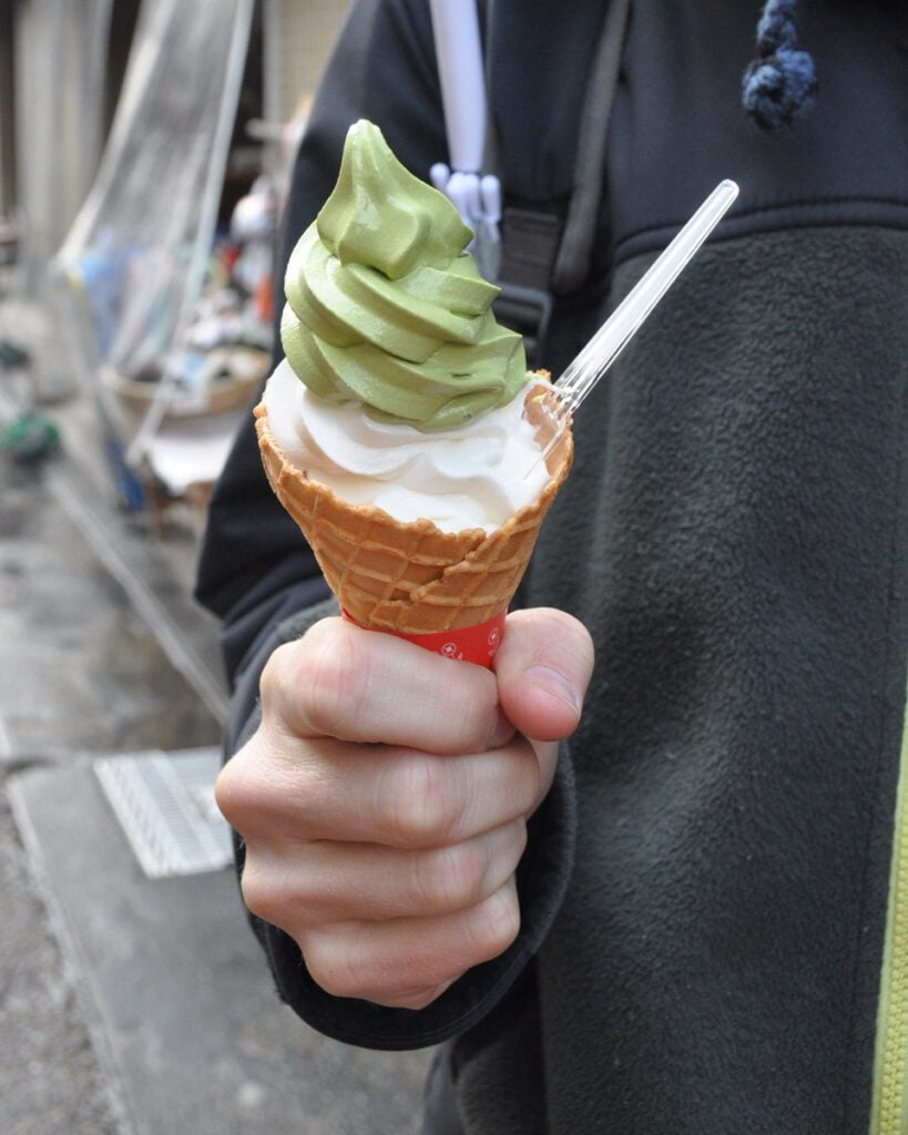 green tea ice cream Kyoto Japan