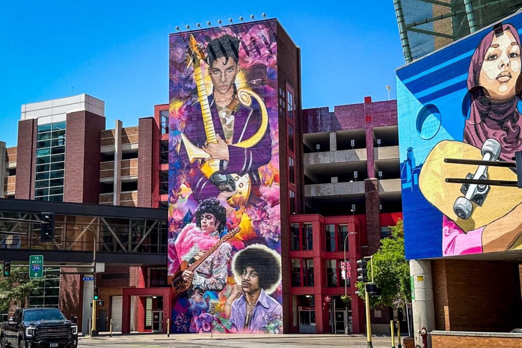Prince mural in Minneapolis