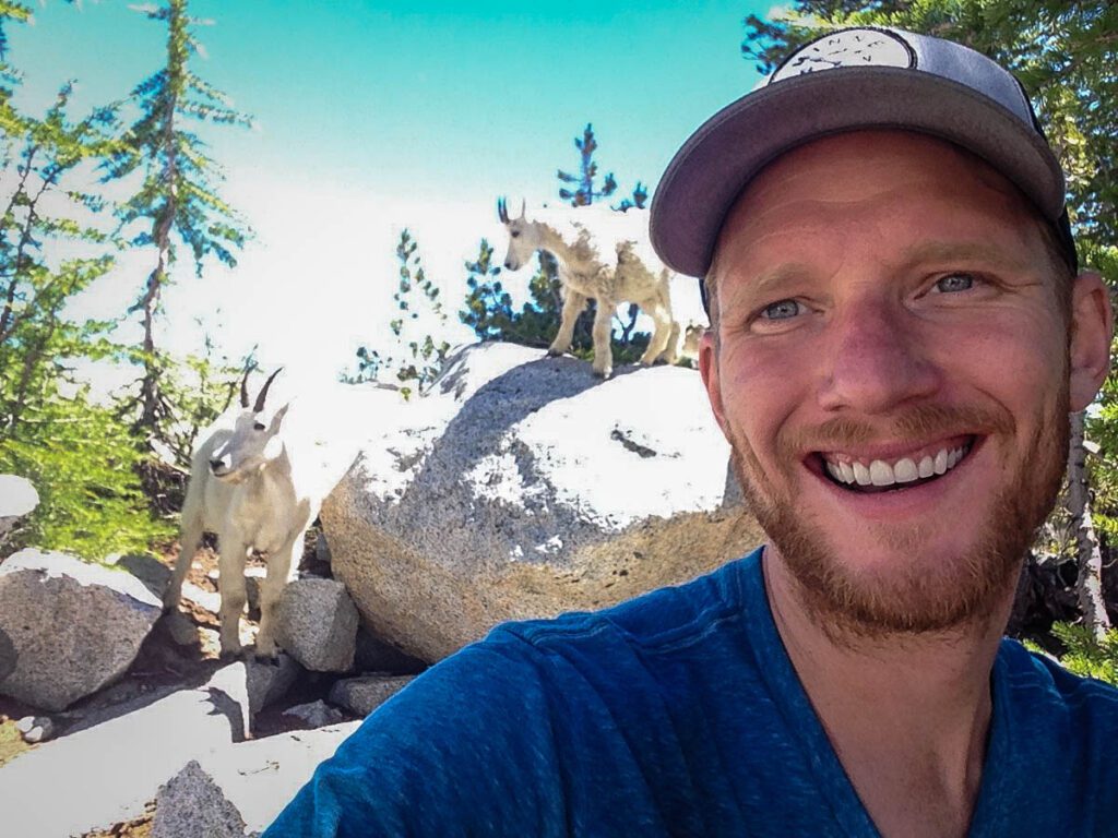 Things to do in Leavenworth, WA Enchantments mountain goat selfie