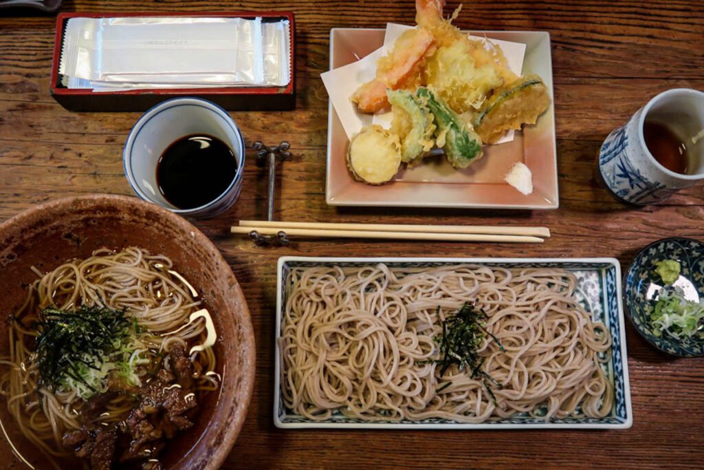 Soba noodles Japan food