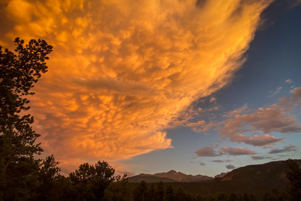 Sunset at Moraine Park Campground