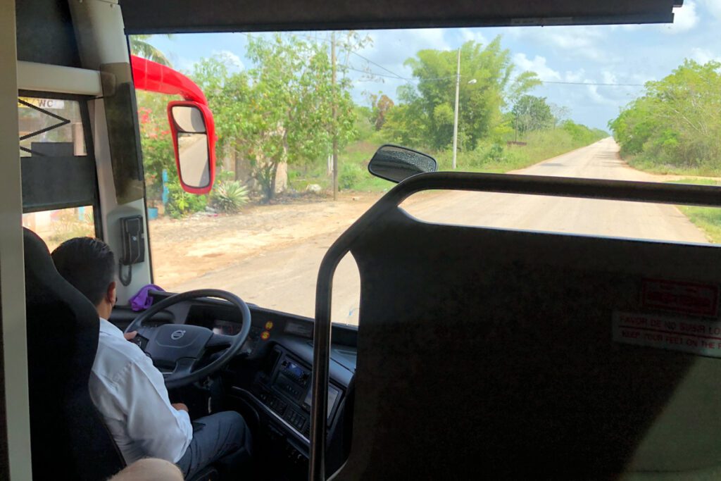 ADO bus Cancun to Holbox Mexico