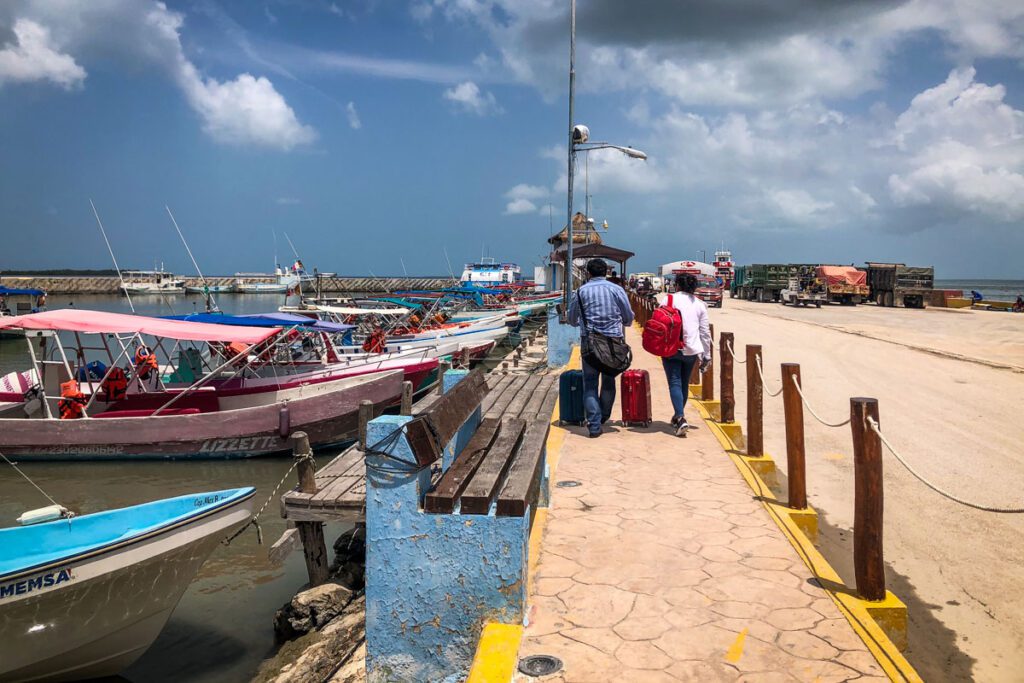 Isla Holbox Mexico ferry dock