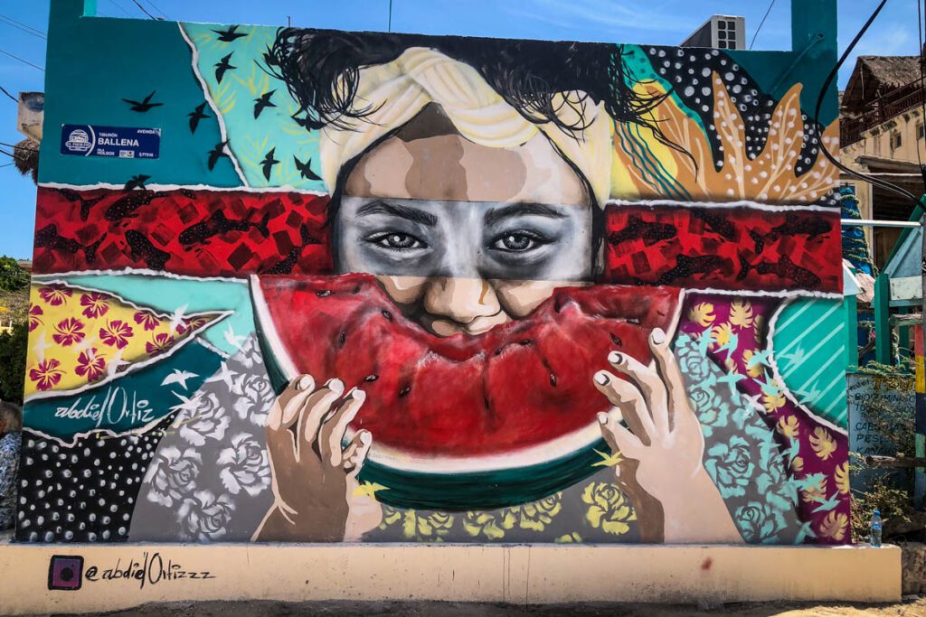 street art in Isla Holbox Mexico