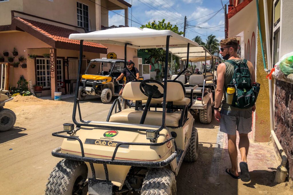 golf cart rentals on Isla Holbox