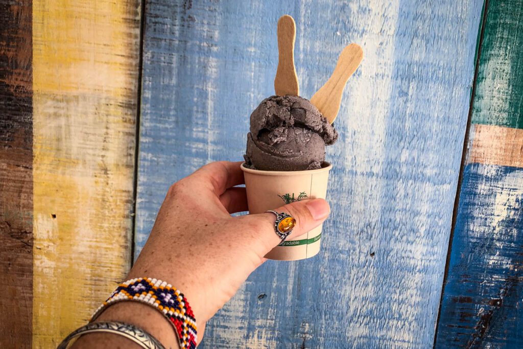 Holbox black gelato Isla Holbox Mexico