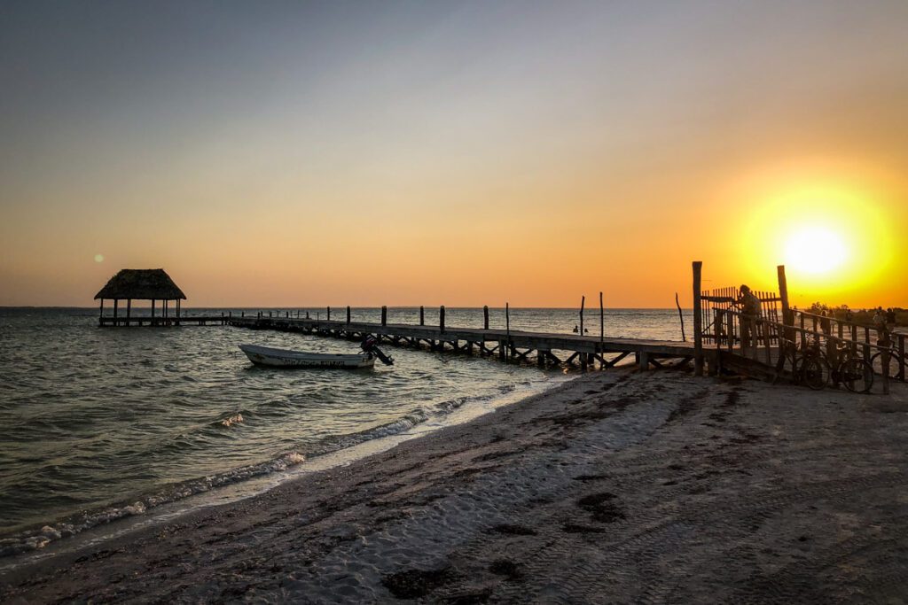 sunset on Isla Holbox Mexico