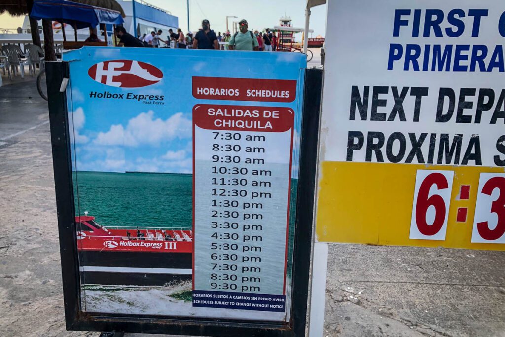 Isla Holbox ferry schedule Holbox Express