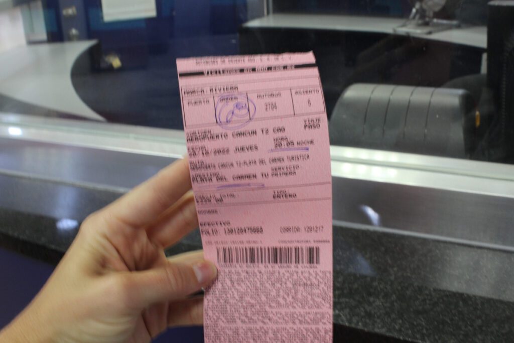 ADO bus Mexico ticket