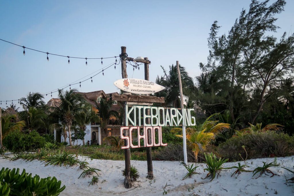 kite surfing school in Isla Holbox Mexico