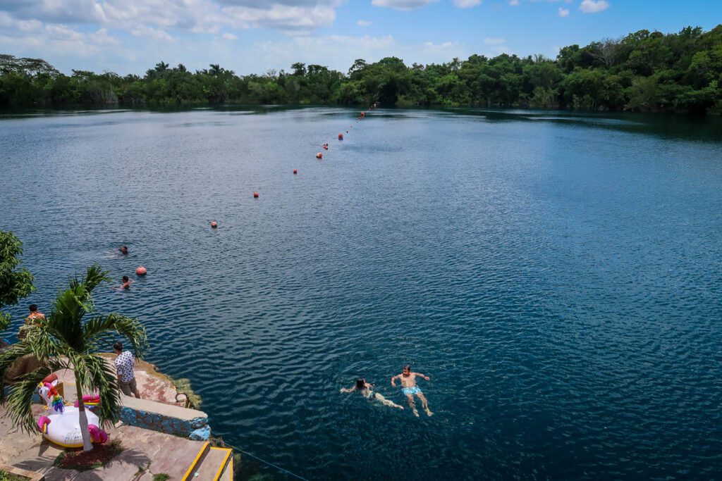 Cenote Azul near Bacalar Mexico