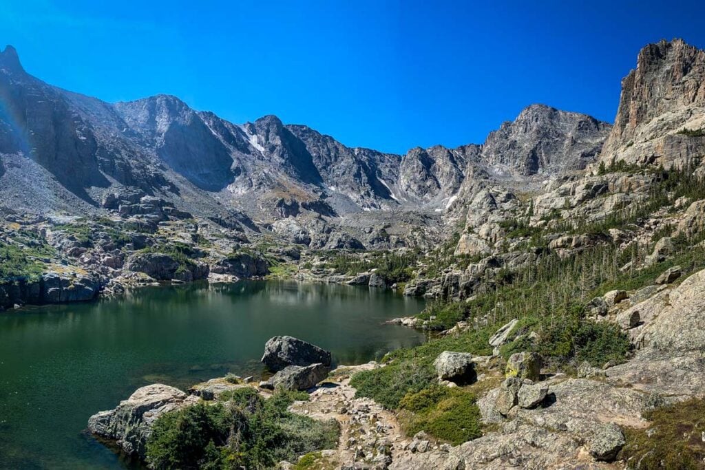 Lake of Glass near Sky Pond