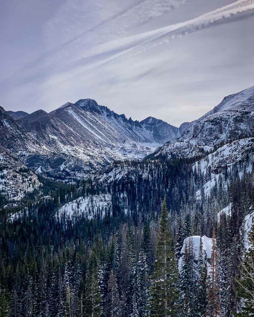 Snow on Longs Peak RMNP