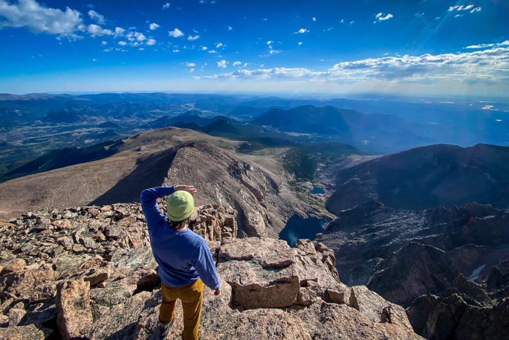 Shane Standing on Longs Peak Summit