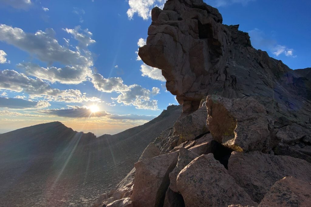 Sunrise at the Keyhole on Longs Peak