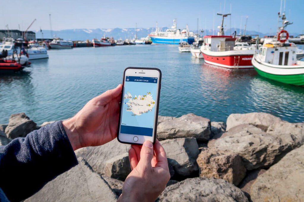 Vedur-App Iceland phone