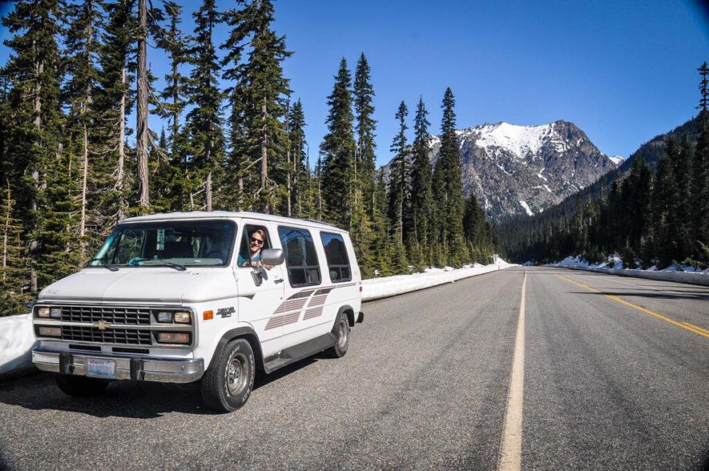 van in North Cascades National Park Washington