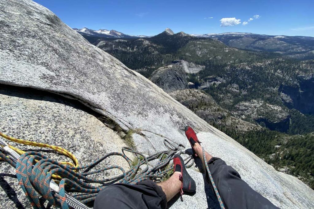 Climber on Half Dome Yosemite (Paul Fuchs)